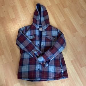 Fall winter plaid button up sweater jacket